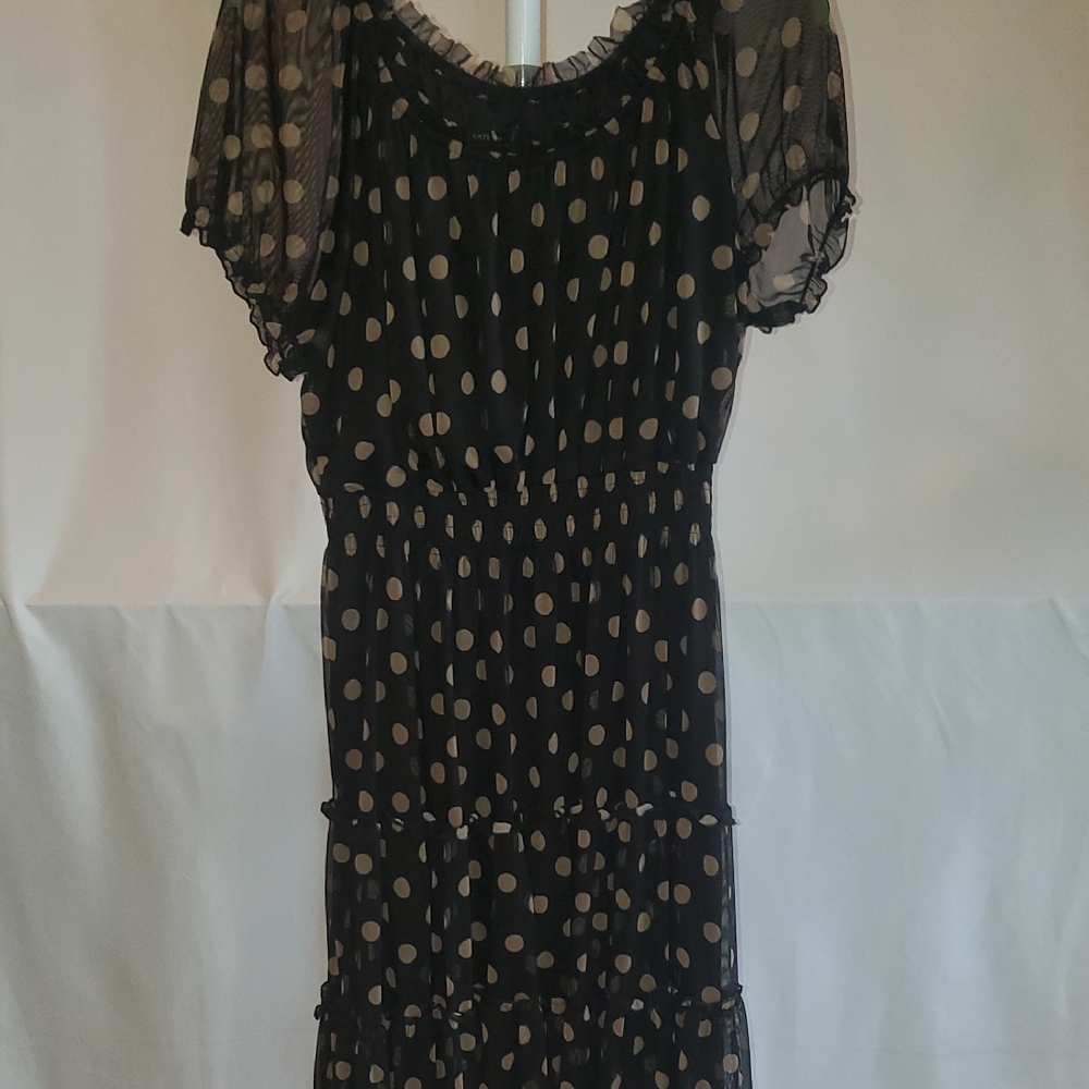 Brown & Black Polka Dot Dress